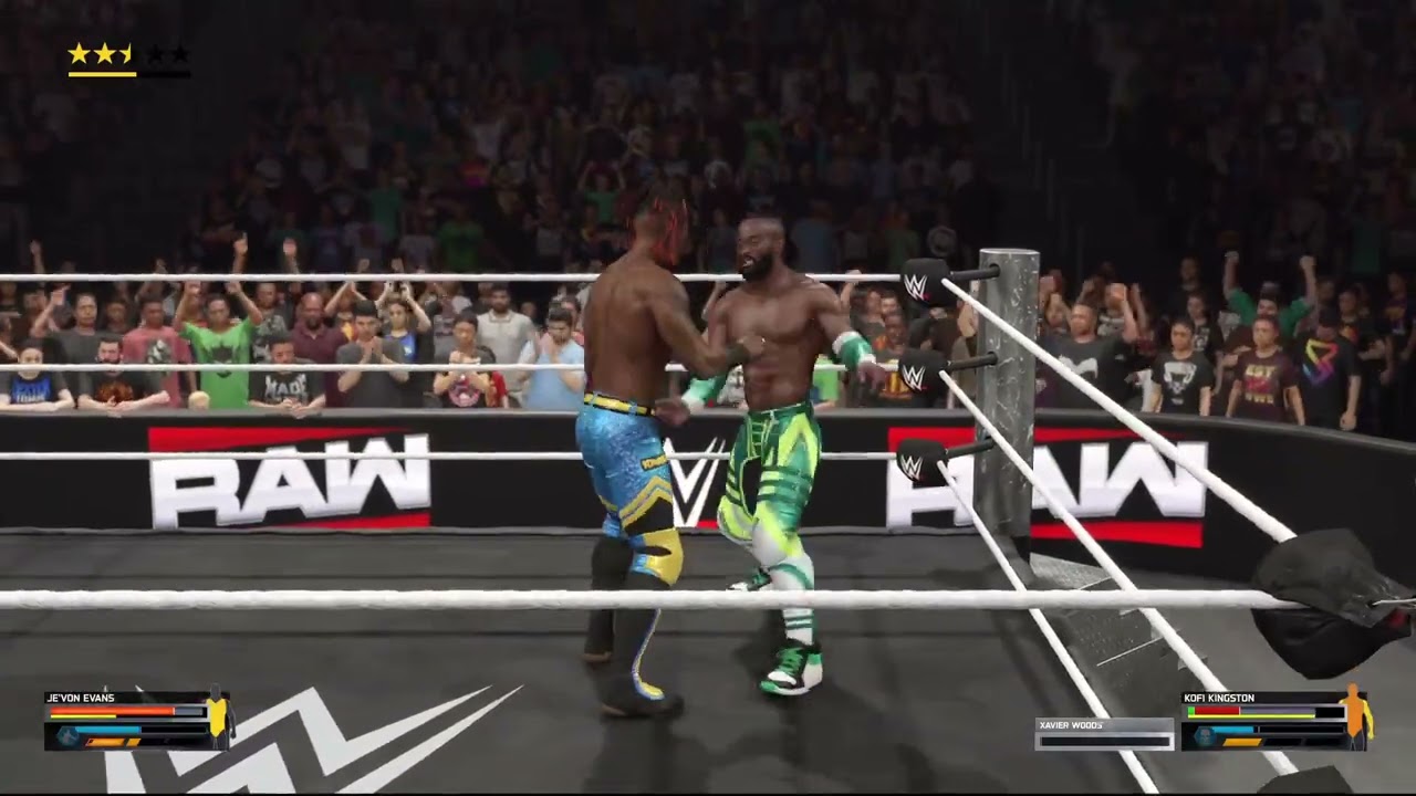 WWE 2K25  - Je'von Evans vs. Kofi Kingston