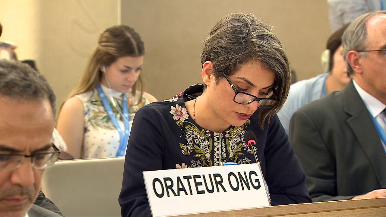 Negin Shiraghaei of BBC Persian addresses the UN Human Rights Council