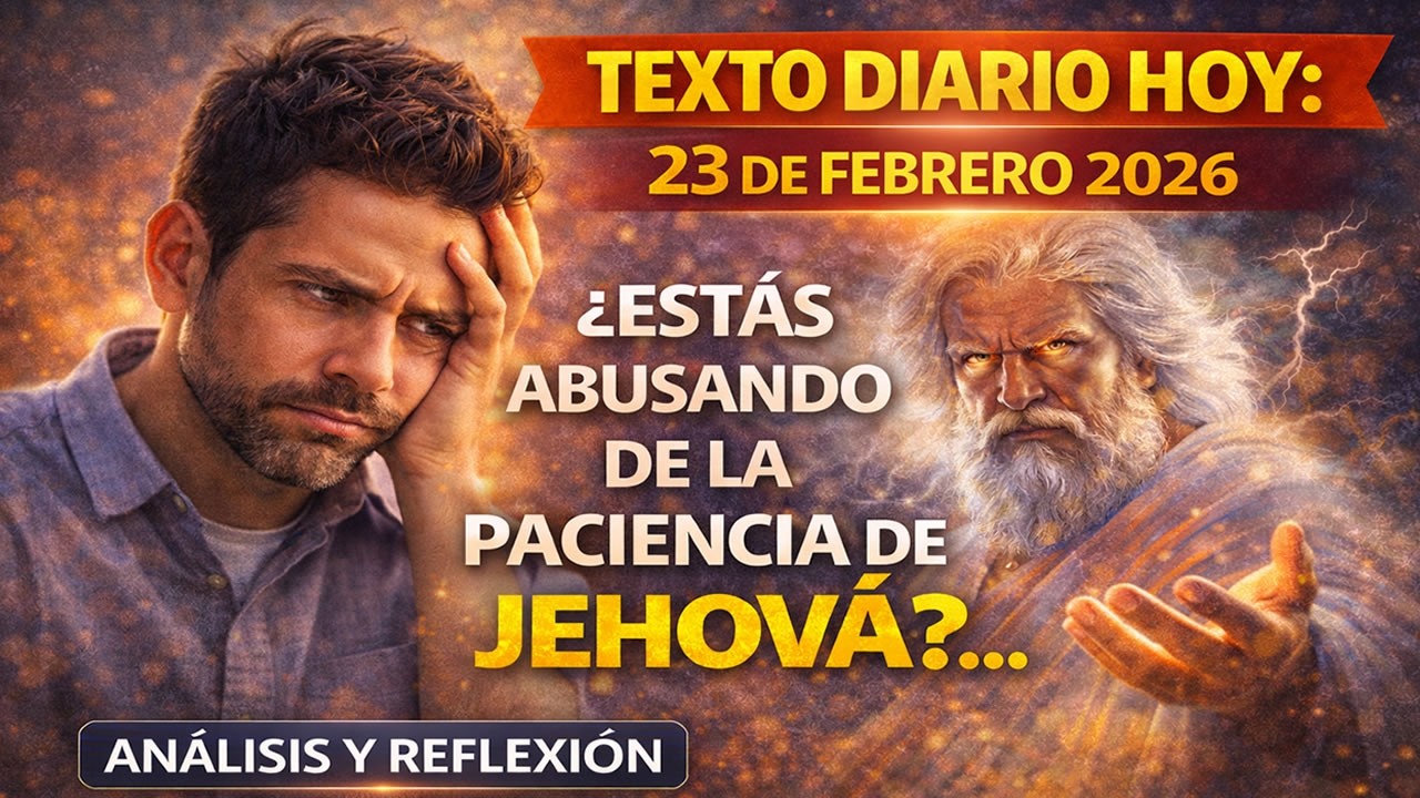¿Estás abusando de la paciencia de Jehová? - Texto Diario de hoy - LUNES 23 DE FEBRERO 2026
