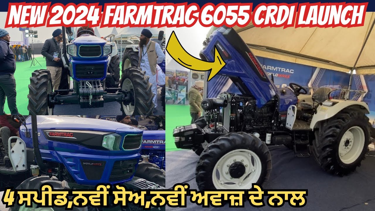 New Farmtrac 6055 CRDI 4wd Launch // Farmtrac 60 New Model Full Review Video