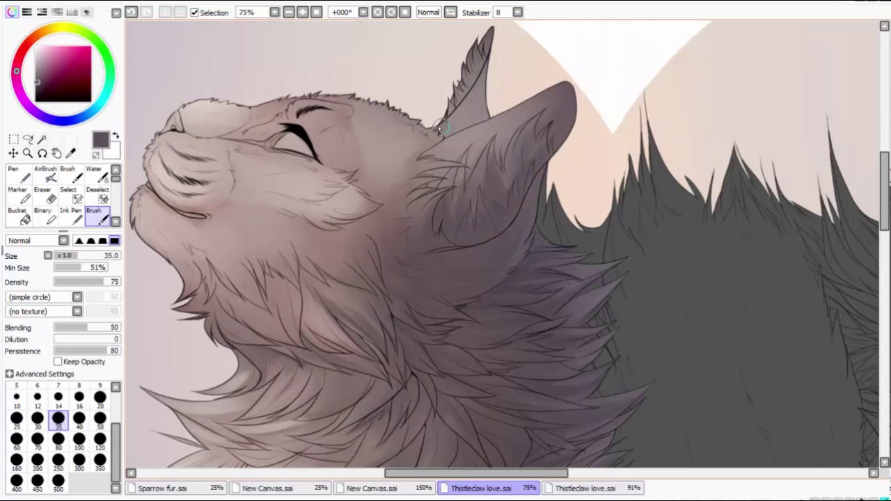 Snowfur and Thistleclaw -  Speedpaint