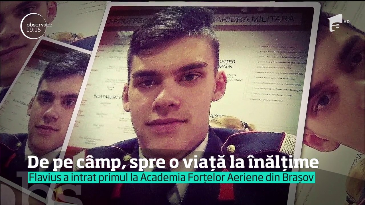 De pe câmp, spre o viață la înălțime! Flavius a intrat primul la Academia Forțelor Aeriene