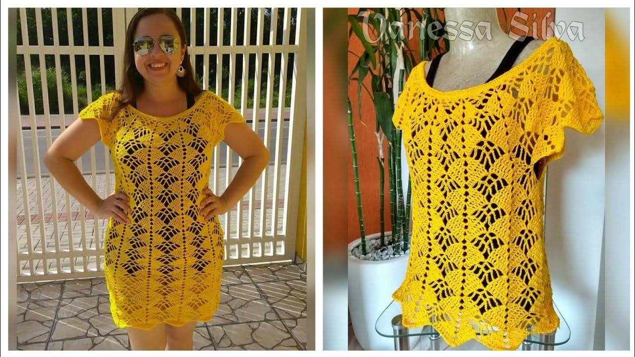 Saída de Praia ou Vestido De Crochê / Tutorial Passo a Passo