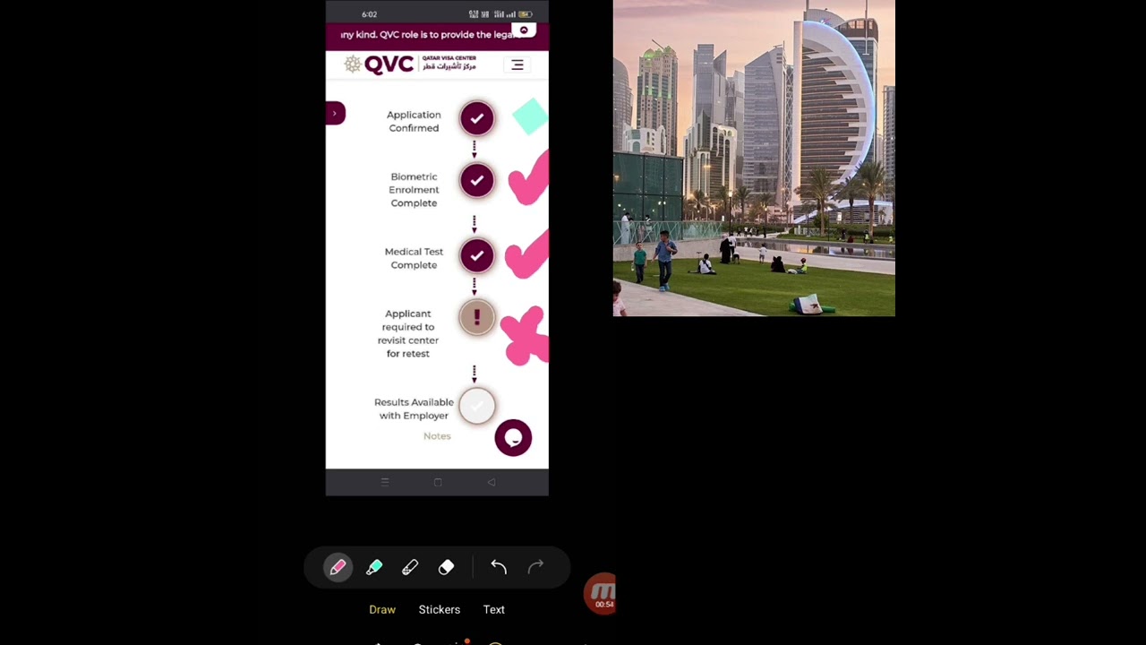 Applicants required to revisit QVC medical Center for retest problem solved  for Bangladeshi..