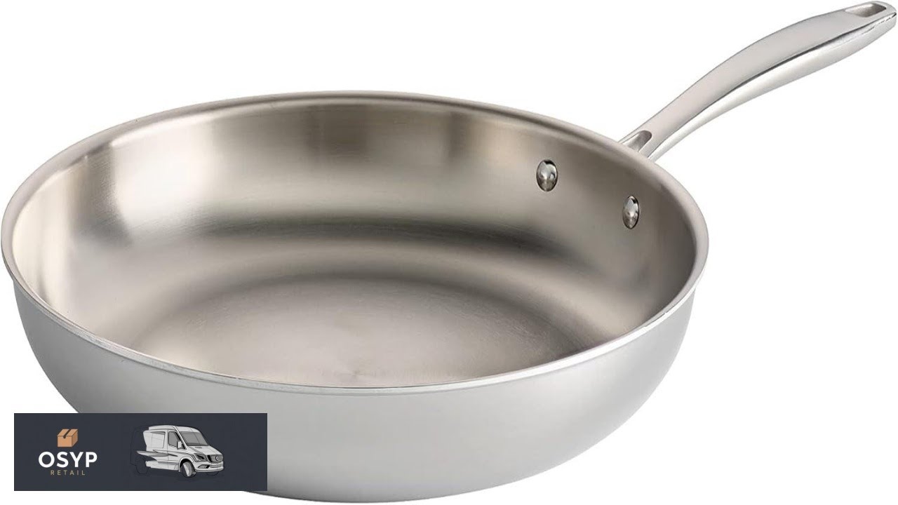 Tramontina Signature Tri Ply Clad Stainless Steel 12 Inch Large Frying Pan Induction Ready
