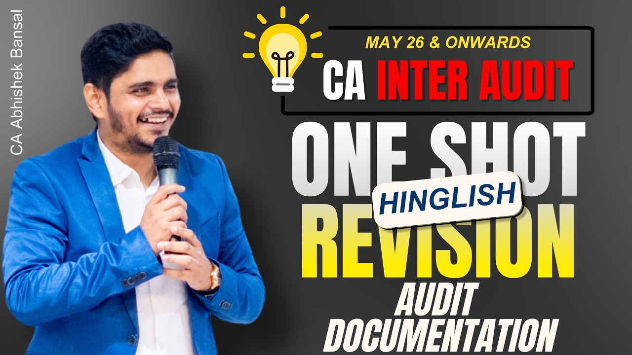 CA Inter | Аудит | Аудиторская документация | Пересмотр | 26 мая | 26 сентября | CA Abhishek Bansal