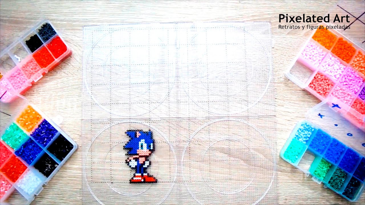 Sonic | TimeLapse | Pixel Art | Hama Beads | Pixelated Art