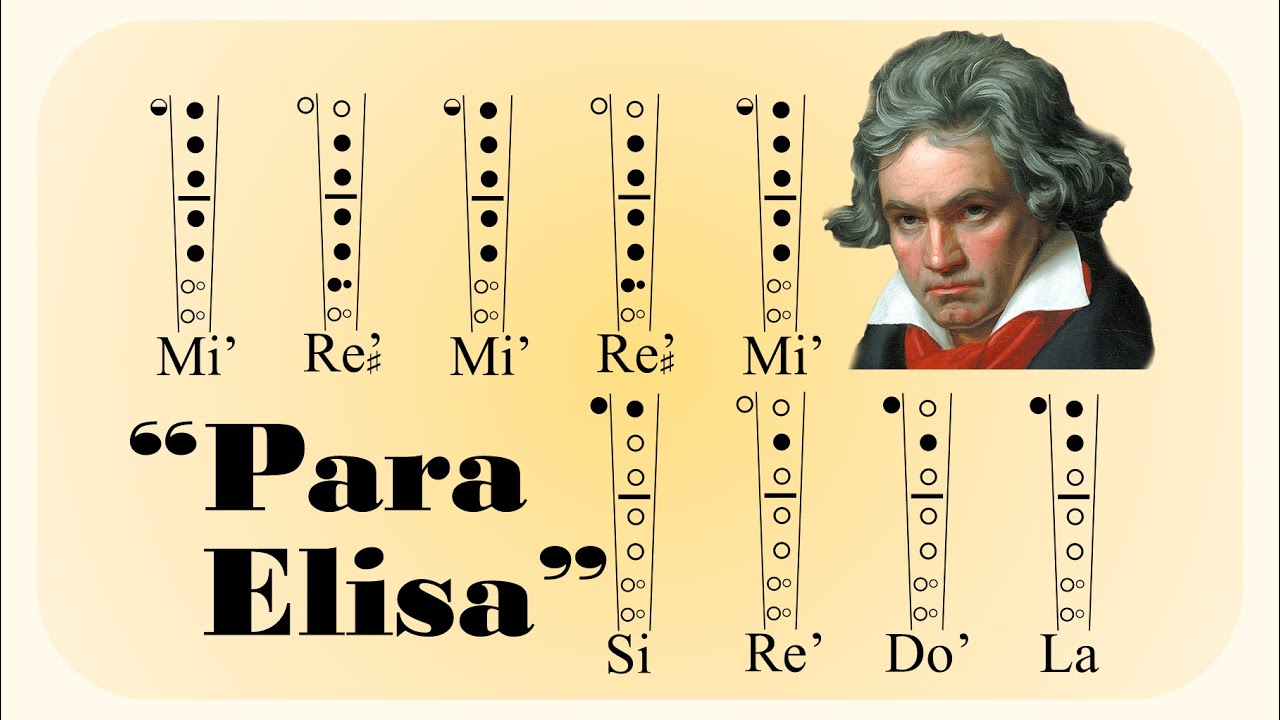 COMO TOCAR Para Elisa de Beethoven en Flauta Dulce 🎶 Tutorial con Notas Explicadas 🎵 Fur Elise