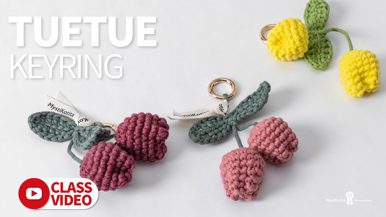 [EASY&TAKE] MystiKotita Crochet TueTue Keyring 튤립키링만들기 - 미스티코티타 이지니팅 코바늘 뜨개질 키링만들기