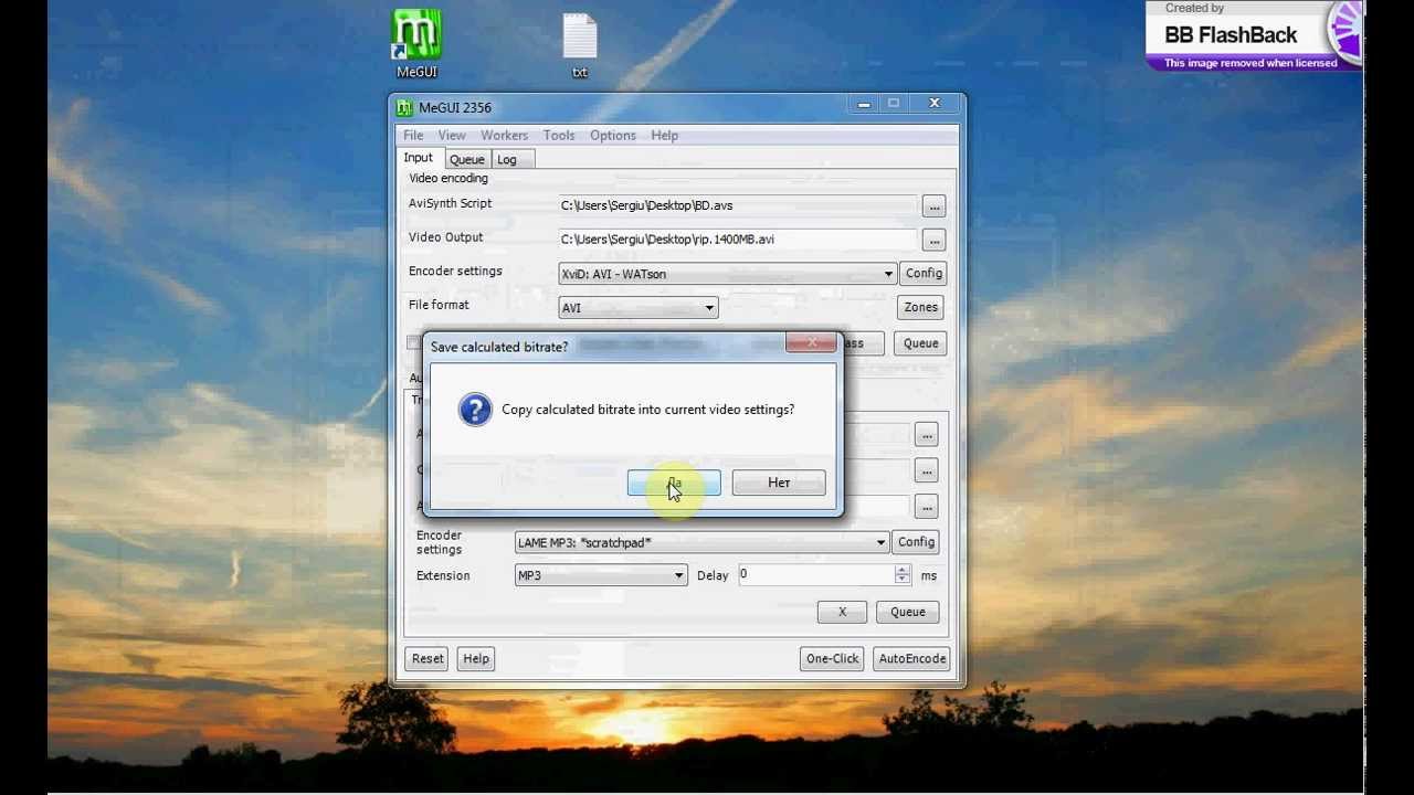 Tutorial: How to convert BD to avi with megui