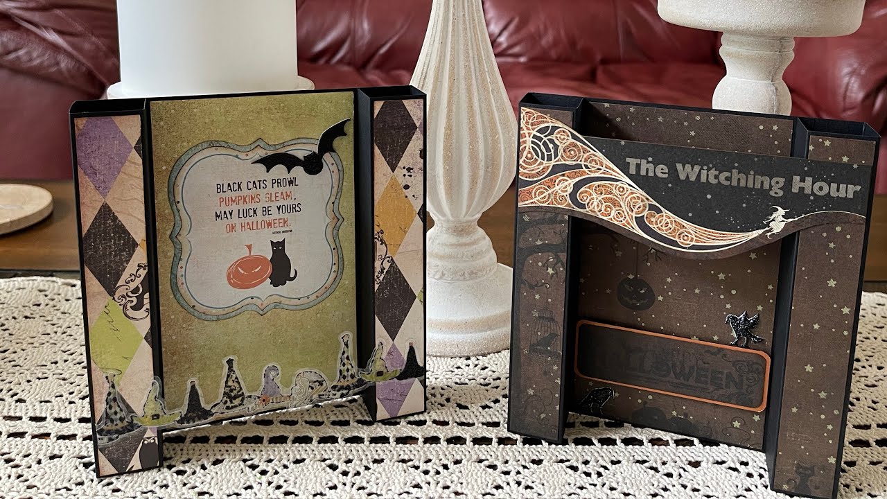 Pillar Fold Column Card Tutorial, #sandys13frightsbeforehalloween2022