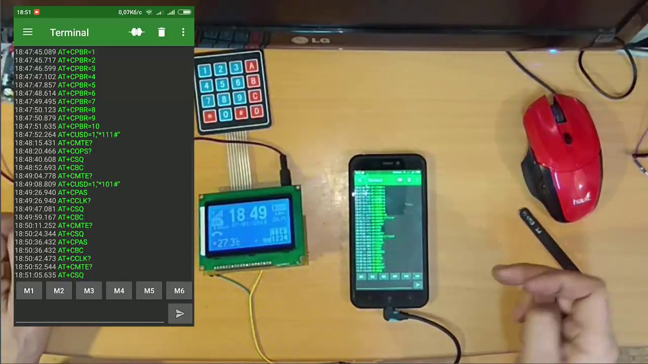 📶 UART терминал, в мобильном телефоне. UART terminal, in a mobile phone.