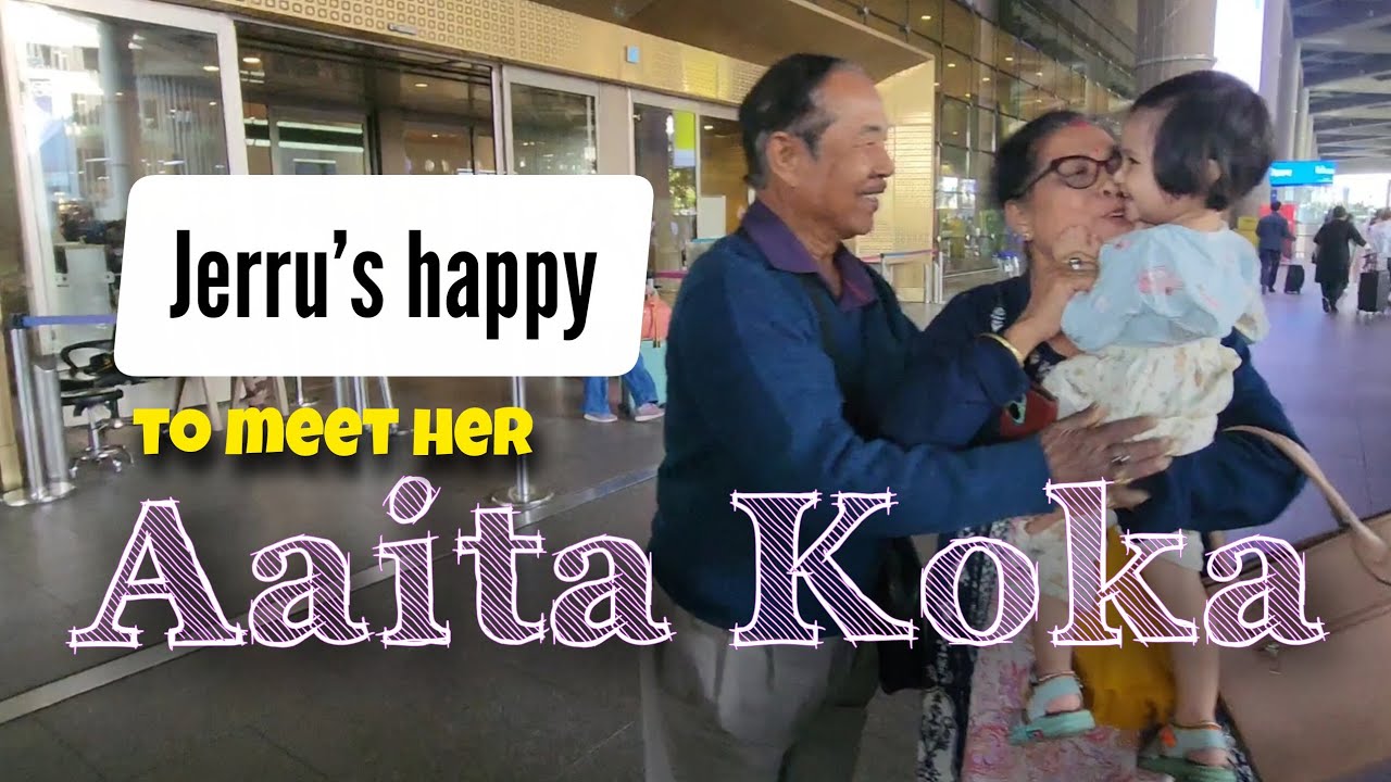 Jerru’s happy to meet her Aaita Koka #grandparents #assam #guwahati Family Love