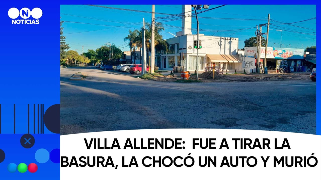 Villa Allende:  fue a tirar la basura, la chocó un auto y murió