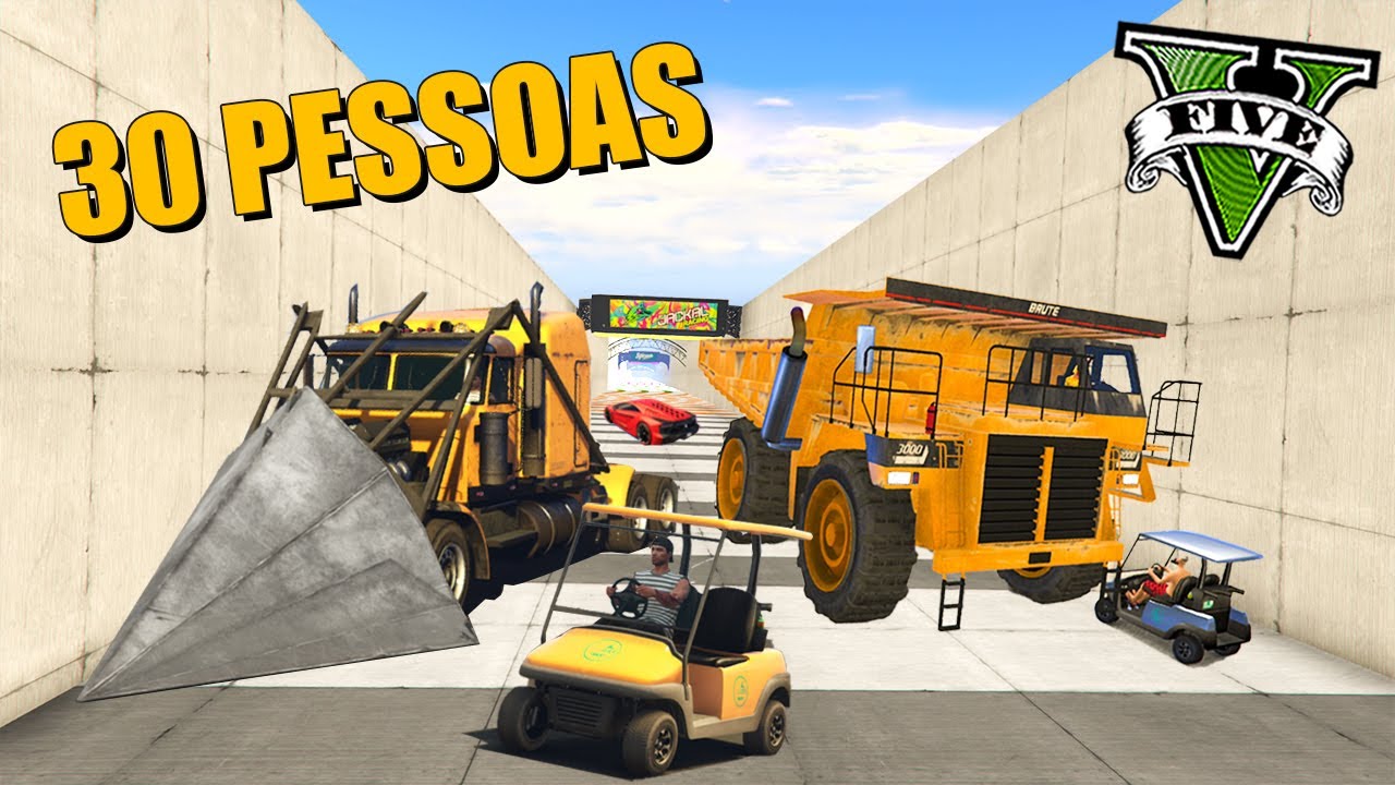 GTA V Online: O VAI E VEM no TÚNEL com 30 PESSOAS!!! (LOUCURA TOTAL)