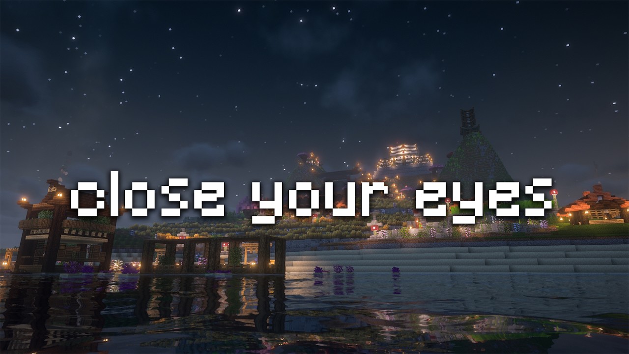 calm japanese village from sunrise to sunset... (minecraft music & cozy ambience)