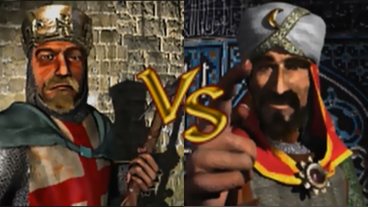 Richard vs Saladin - Stronghold Crusader KI Kämpfe (German)