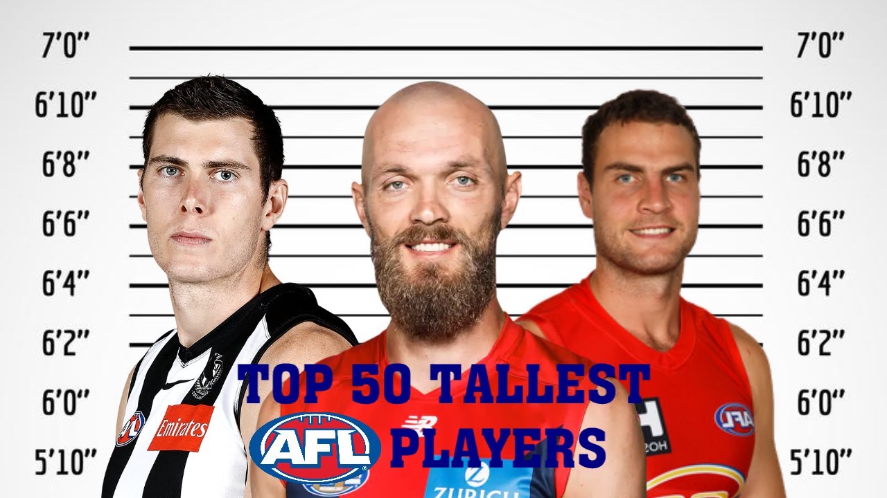 TOP 50 TALLEST AFL PLAYERS (Current players as of 2022)