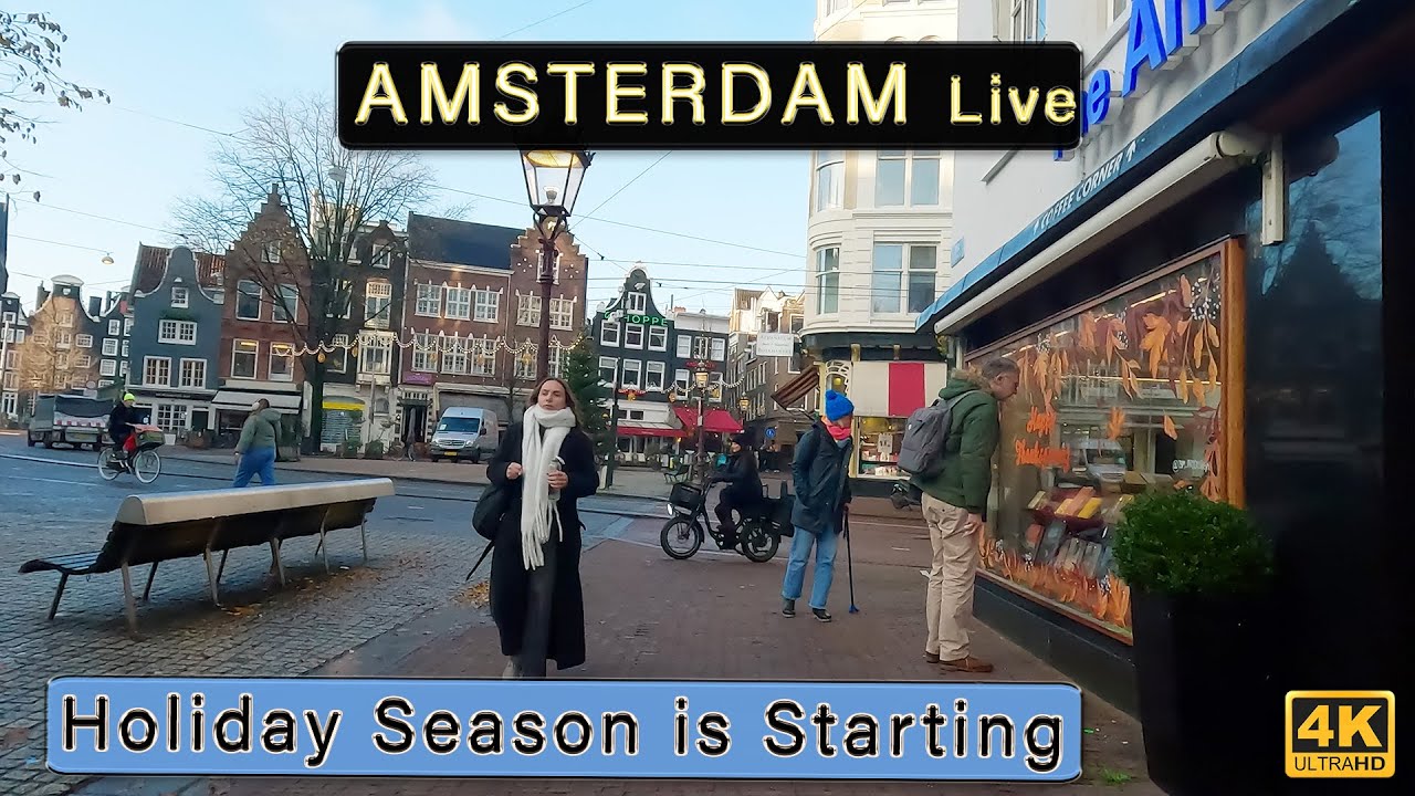 Holiday Season is Coming to Amsterdam -1 Hour 4K Tour