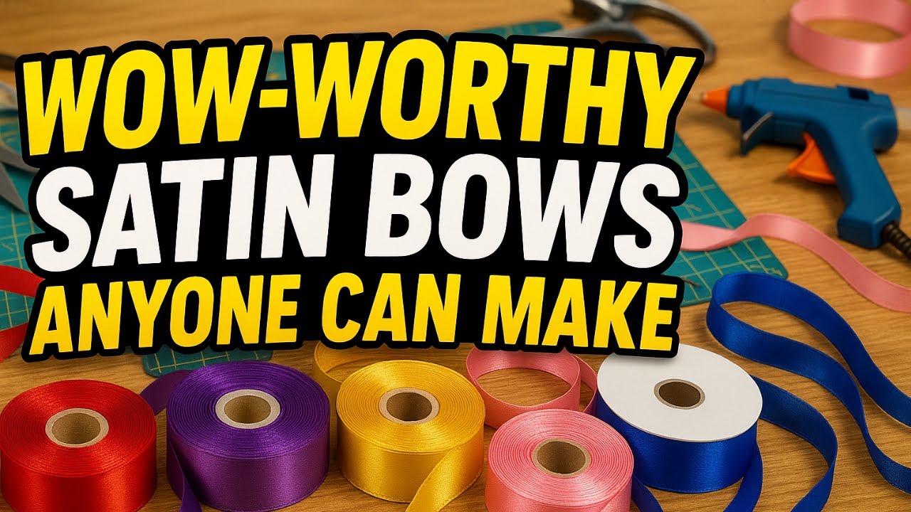 DIY Satin Ribbon Bows for Gifts, Hair & Crafts | 4 Stunning Styles
