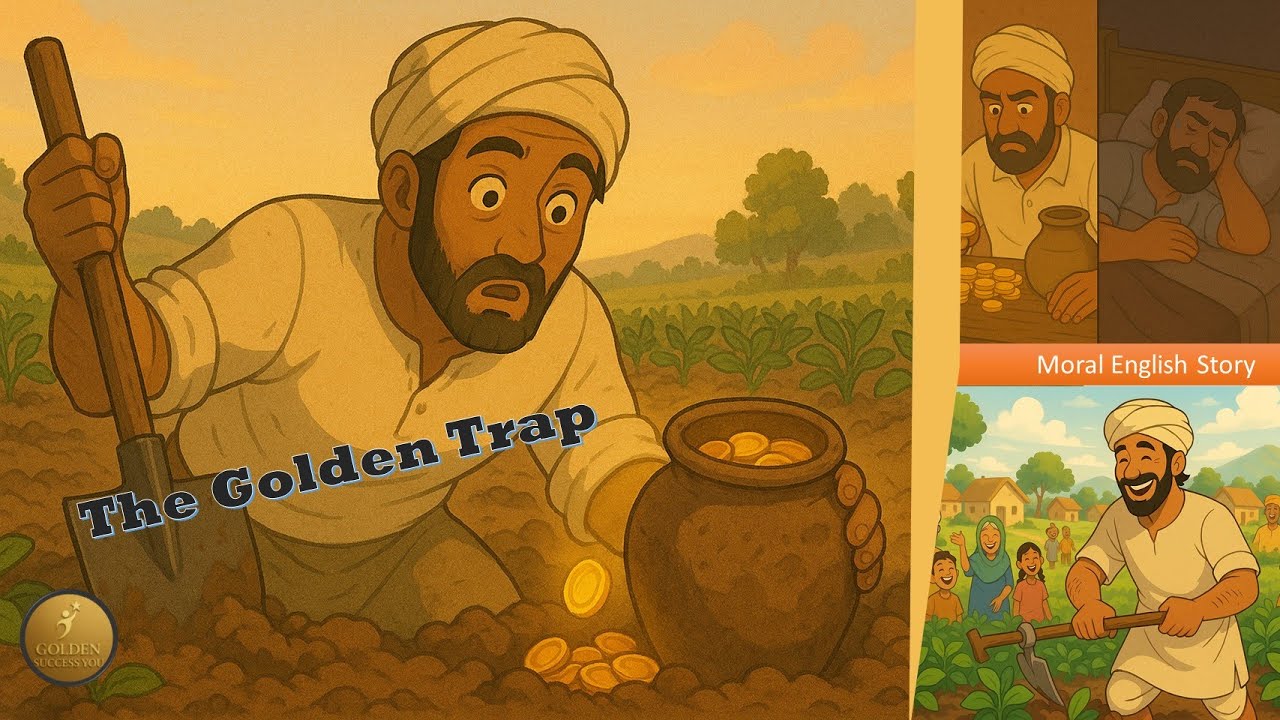 Moral English Story- The Golden Trap | That Will Change Your Thinking | Greed is a Bad Thing & Learn