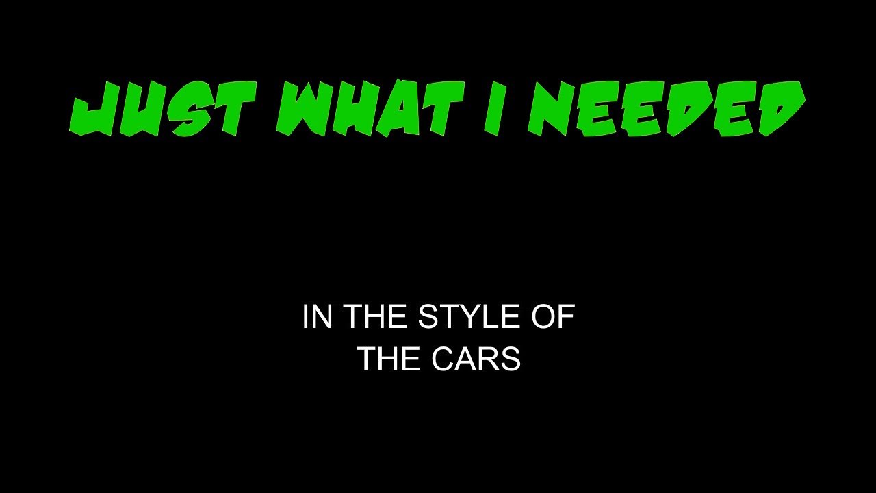 The Cars - Just What I Needed - Karaoke - With Backing Vocals