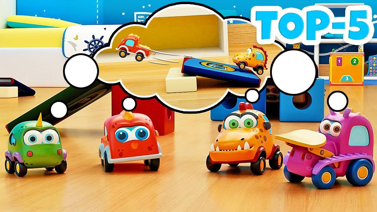 Mocas Autos Cartoons für Kinder. Kompilation mit den kleinen Monster Autos. TOP-5