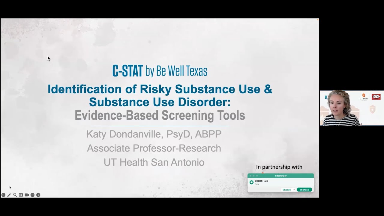 BH ECHO | Oct. 27 | Identification of Risky Substance Use & Substance Use Disorder