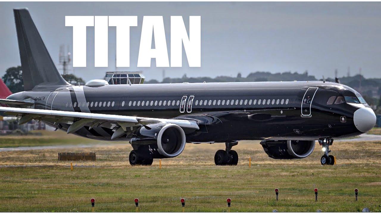 TITAN Airways A321 Departing Bournemouth Airport | Awesome Livery!