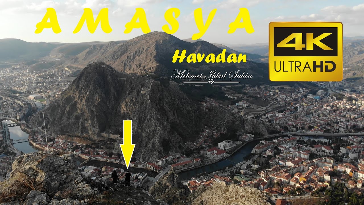 Şehr-i Amasya 4K - Panoramik Havadan Görüntüleme ve bulunduğumuz kaya - 29.01.2021 Cuma
