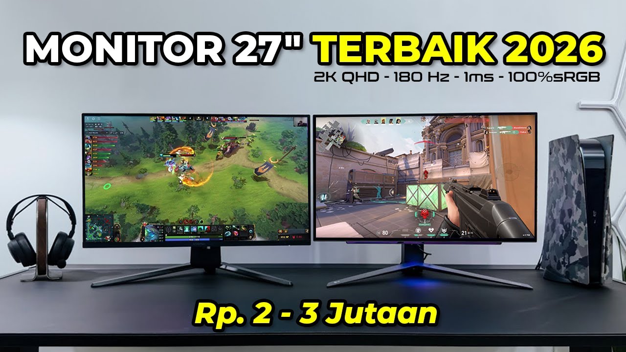 5 Rekomendasi MONITOR 27 inch TERBAIK 2026 Cocok Untuk GAMING dan EDITING!