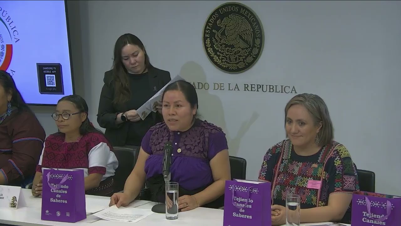 Conferencia de la senadora Edith López, presidenta Comisión de Pueblos Indígenas y Afromexicanos
