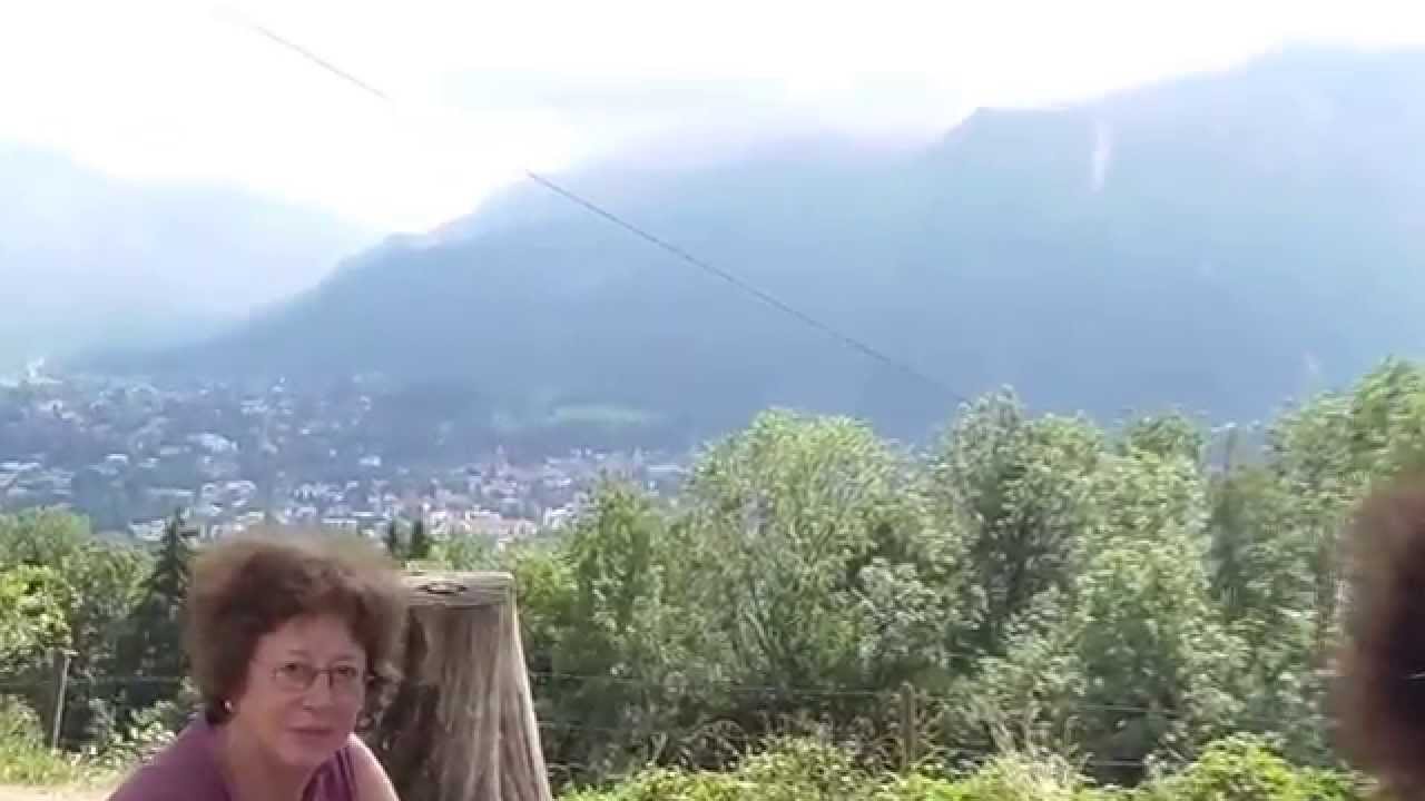 Lunch at Padinger Alm high up on a hillside