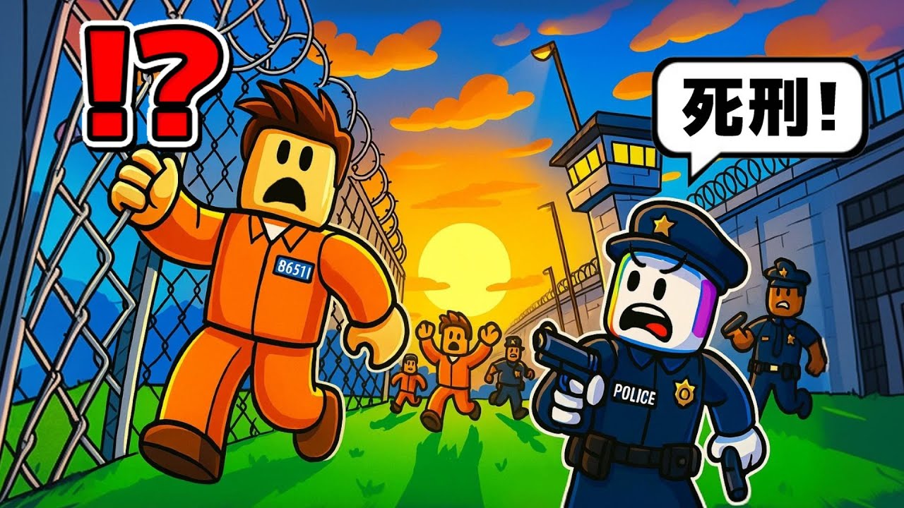 重刑通緝犯發生暴動想要逃出生天，當場死刑判決！！ 😷 🤯 ☠️ 【Roblox 機器磚塊】