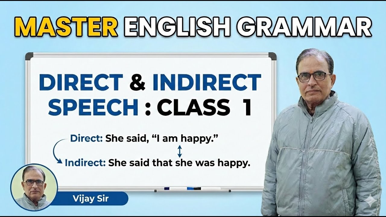 Direct & Indirect Class 1| English Grammar | SSC CGL | SSC CHSL