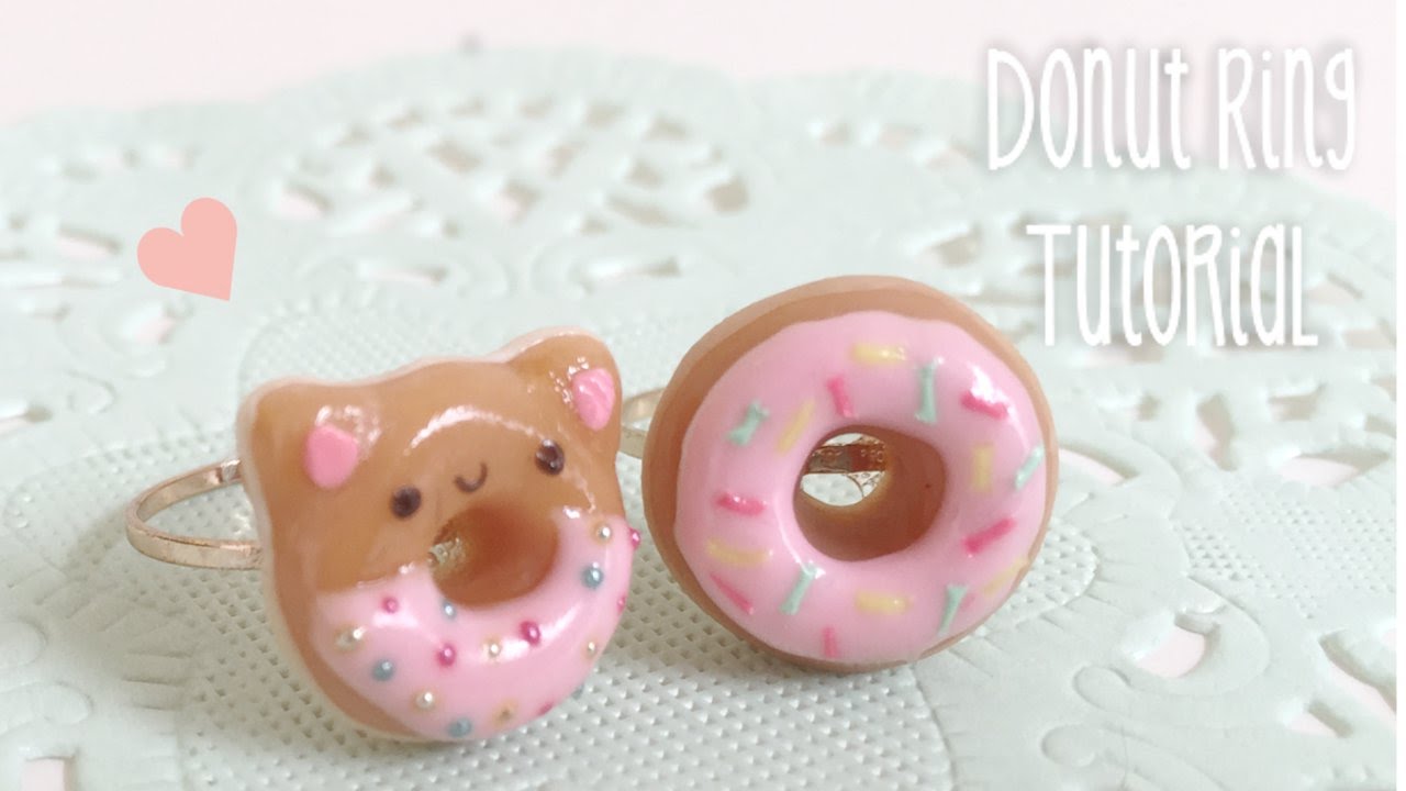 Donut Ring Kawaii Clay Tutorial DIY Sweet Decoden