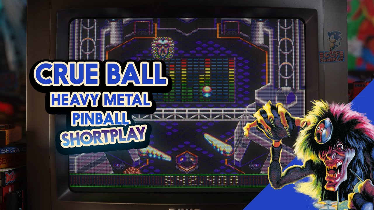 Cr&uuml;e Ball - Heavy Metal Pinball | 1992 | Motley Crue Pinball Game! | Sega Genesis