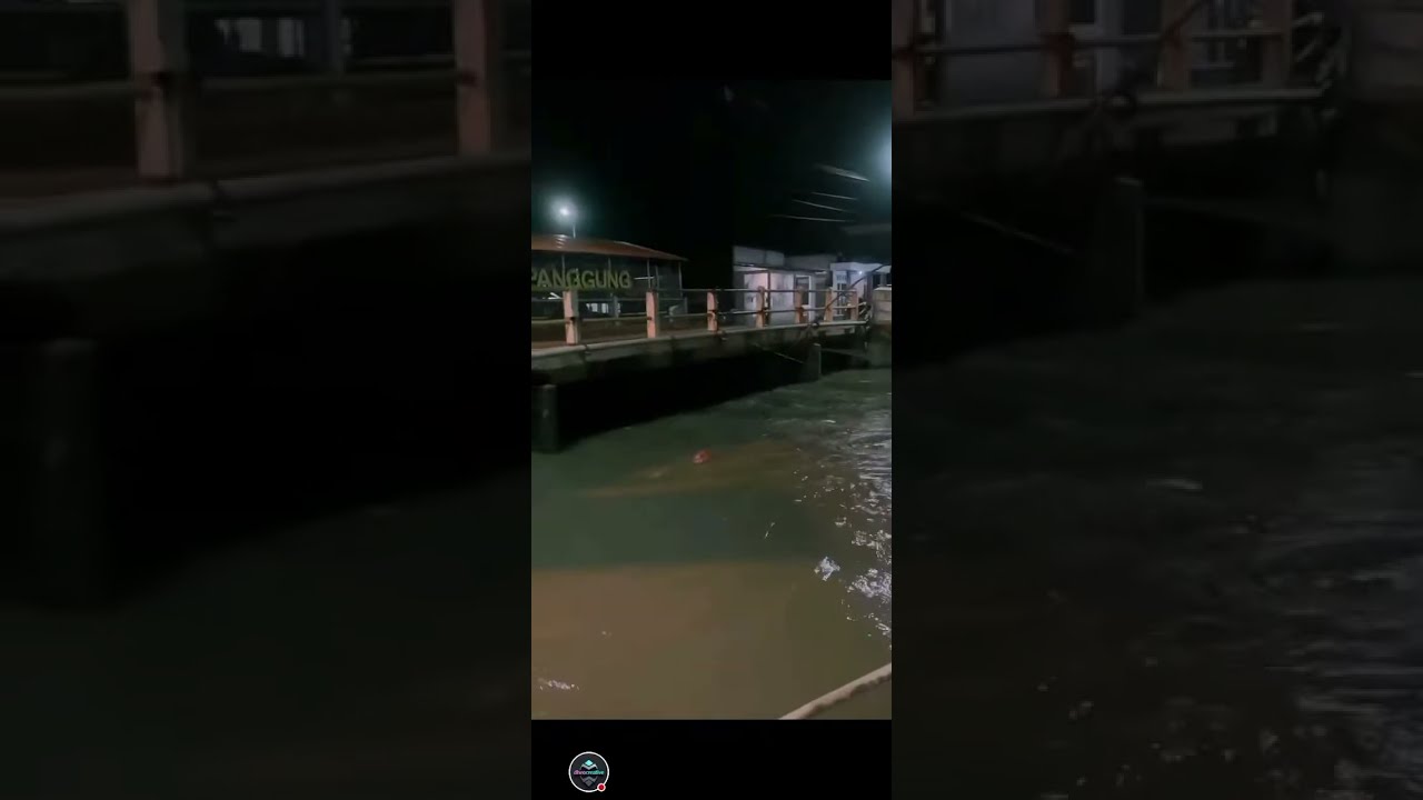 fishing in the river at midnight