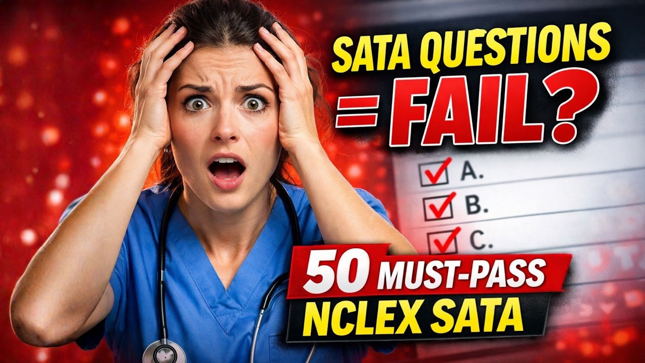 50 вопросов NCLEX SATA, на которые вы ОБЯЗАТЕЛЬНО должны ответить правильно в день экзамена #2026...