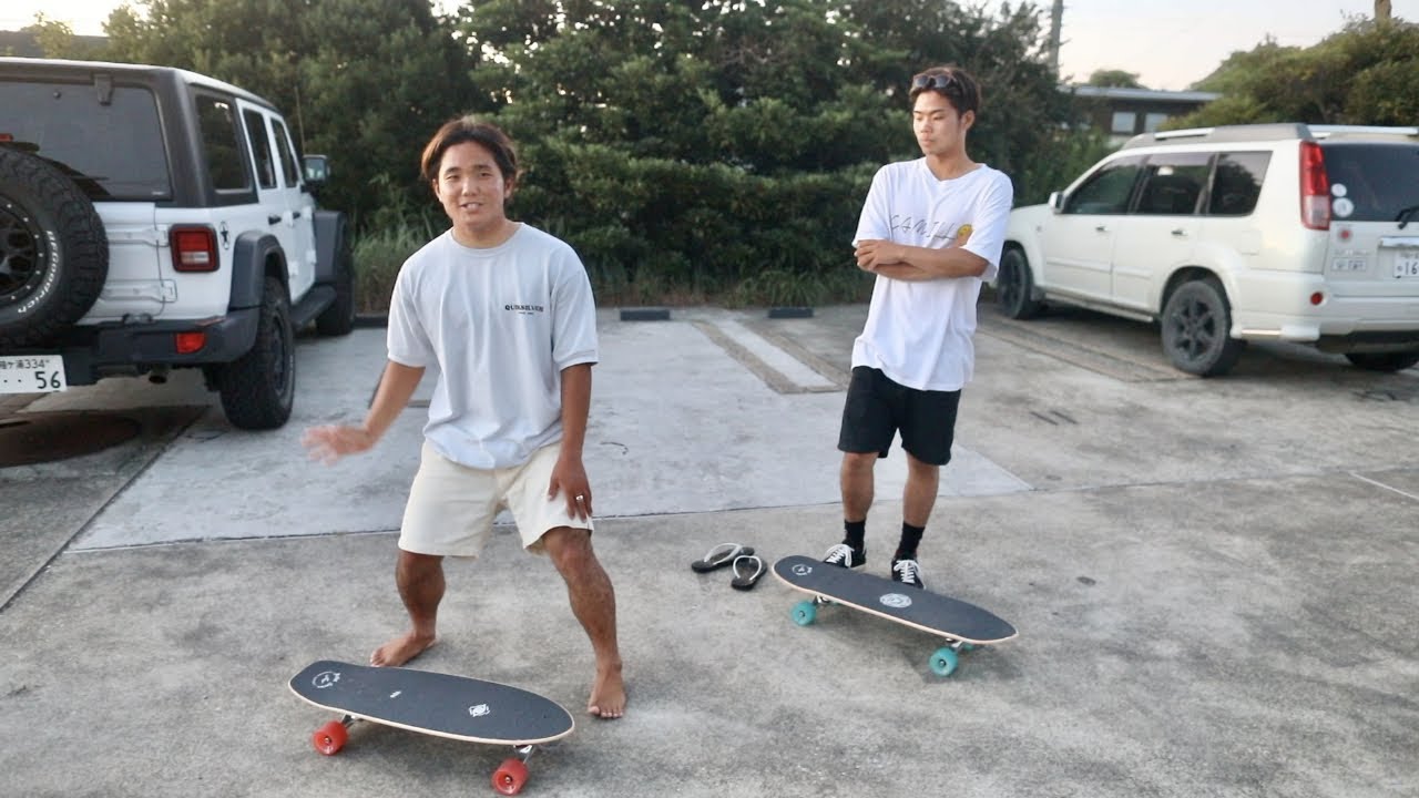 福井くんとスケボーを使ってボトムターンレクチャー！