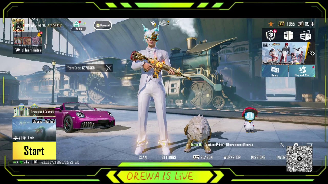 OREWA IS LIVE BGMI Live: आज होगा असली तांडव! 💥 Non-Stop Rush Gameplay