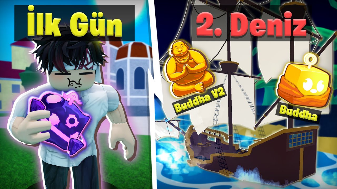 BLOX FRUİTS' te 2. DENİZE GEÇTİM - Roblox