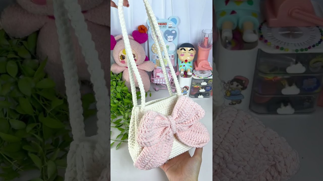 Hướng dẫn móc túi nơ xinh 🎀🎀🎀 ( bow bag tutorial )