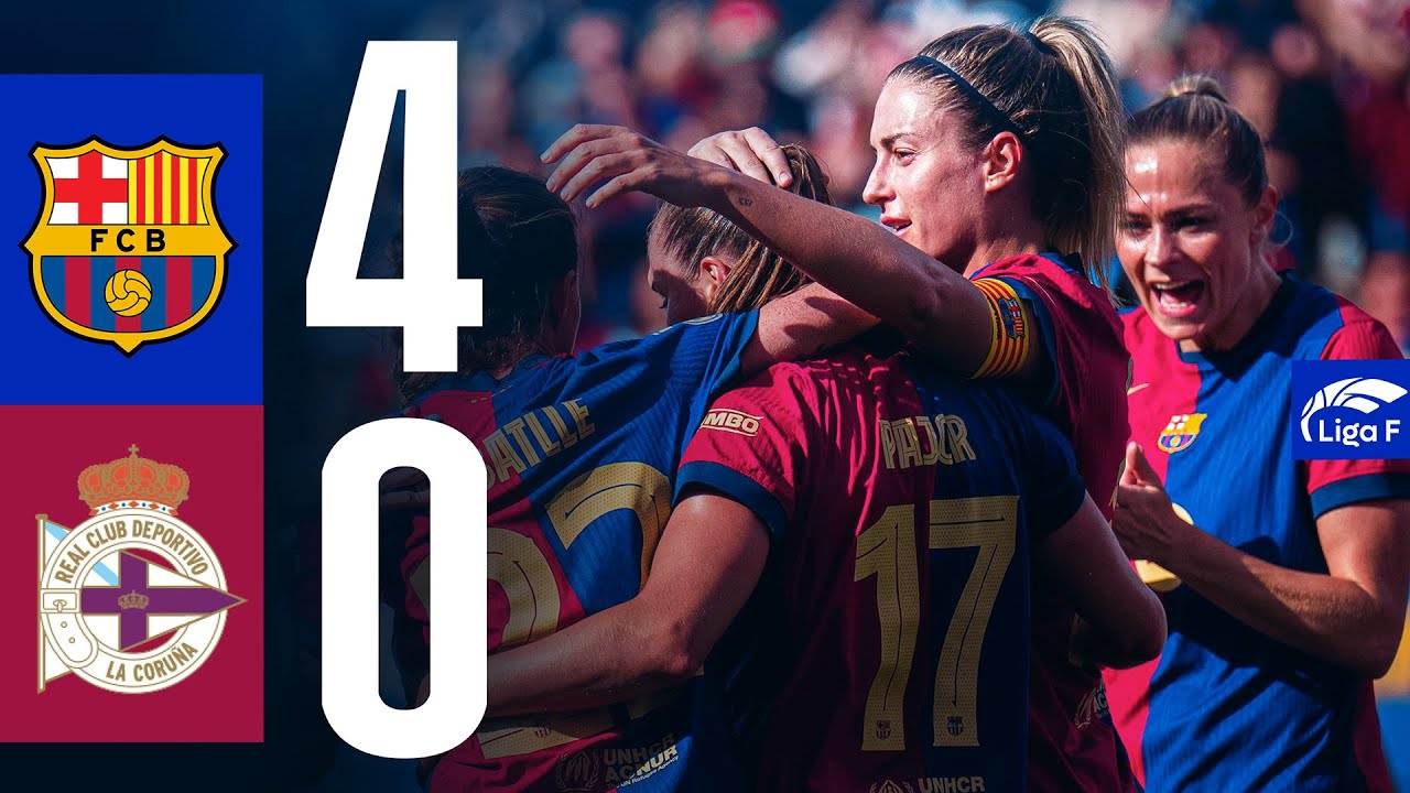 LIGA F | FC BARCELONA 4 vs 0 DEPORTIVO 🔵🔴