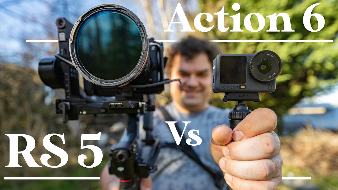 DJI RS 5 + Nikon Zr против DJI Osmo Action 6