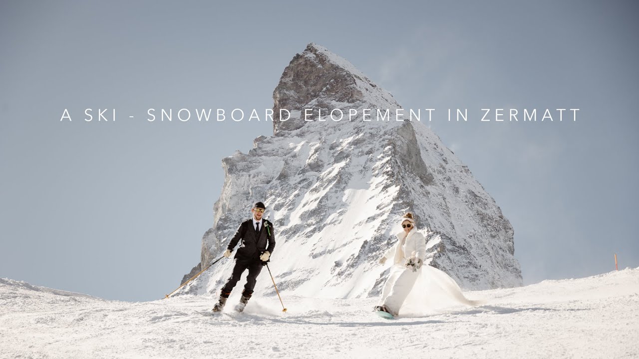 An all day Ski elopement in Zermatt Switzerland