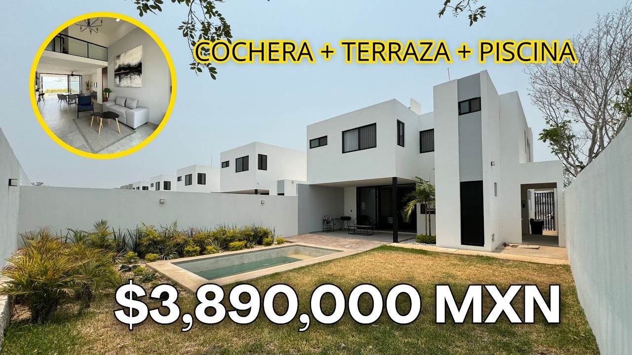 CASA de 3 y 4 habitaciones EQUIPADA con PISCINA  | PRIVADA RESIDENCIAL | CONKAL, YUCATAN