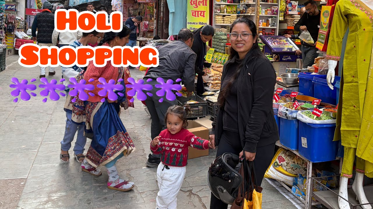 Holi shopping 🫟🫟 || Food || colours  || Tashvi Panchpal vlogs #holi #fastival #colors  