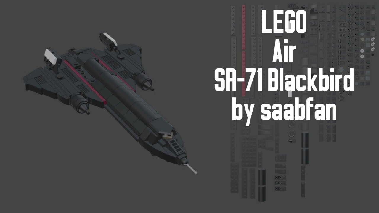 LEGO SR-71 Blackbirdation (Blender Time-Lapse, 2 Minutes)