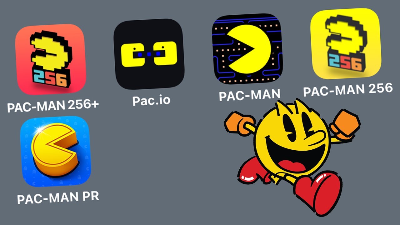 All Pac-Man Mobile Games: Pac-Man 256+,Pac.io,Pac-Man,Pac-Man 256,Pac-Man Party Royale